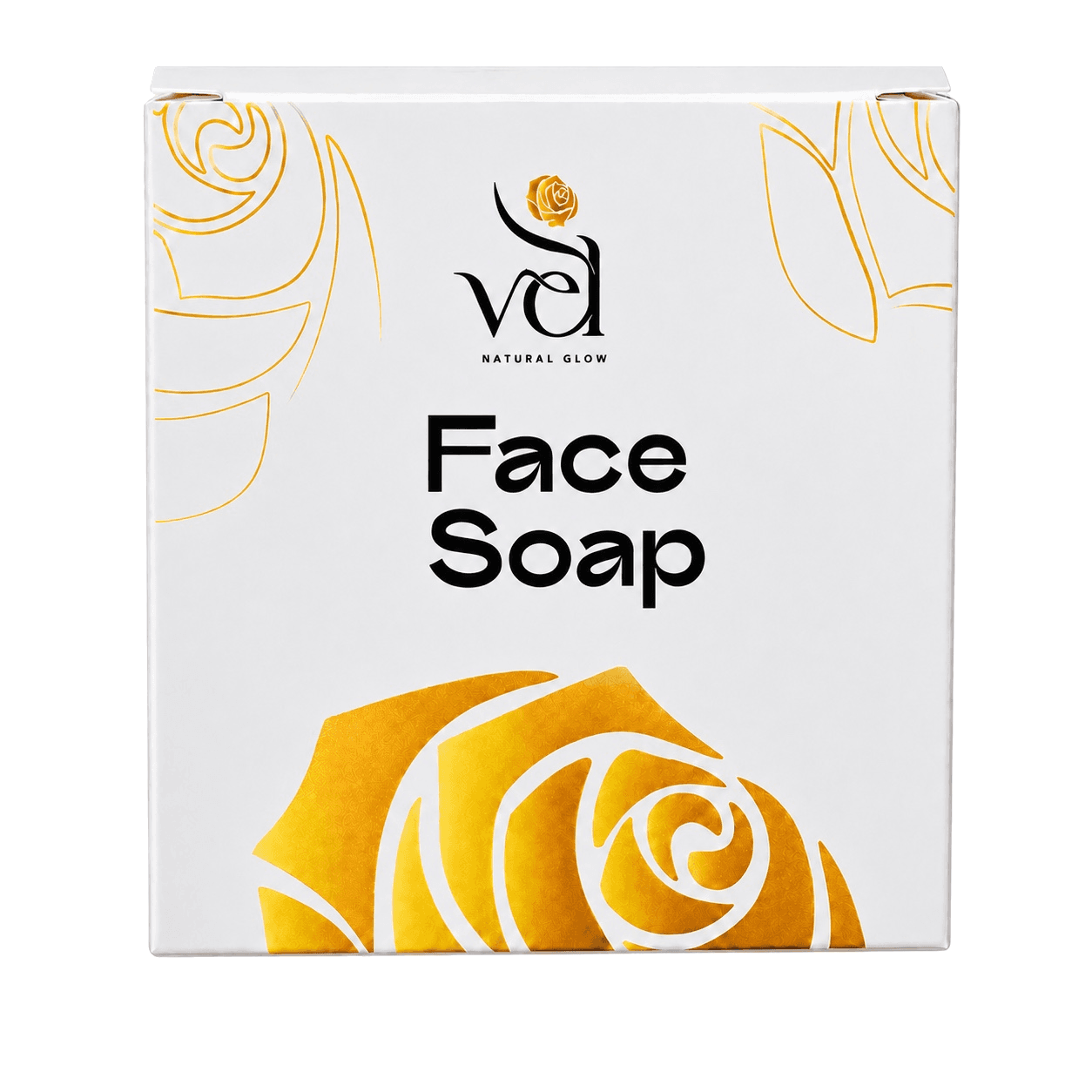 VEL Natural Glow Face Soap in white and gold packaging